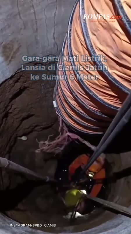 Gara-gara Mati Listrik, Lansia di Ciamis Jatuh ke Sumur 6 Meter