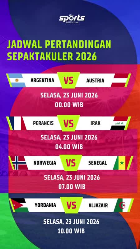 Jadwal Piala Dunia 23-24 Juni 2026