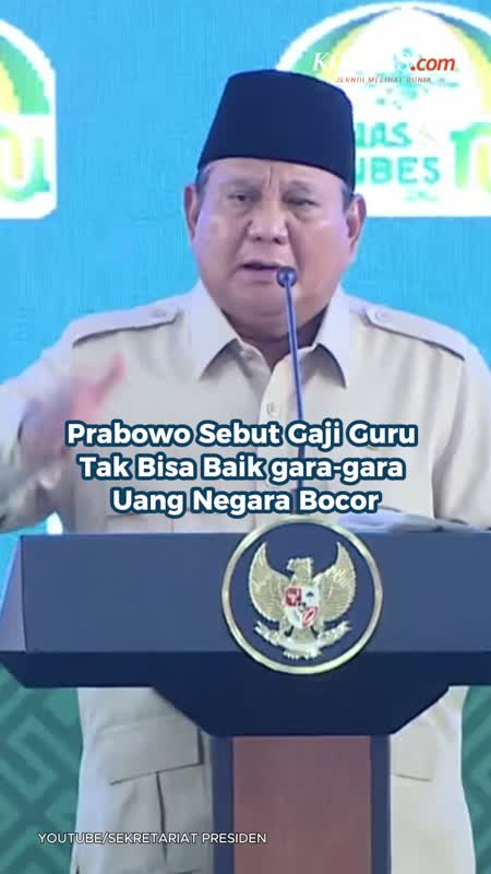 Prabowo Sebut Gaji Guru Tak Bisa Baik Gara-gara Uang Negara Bocor