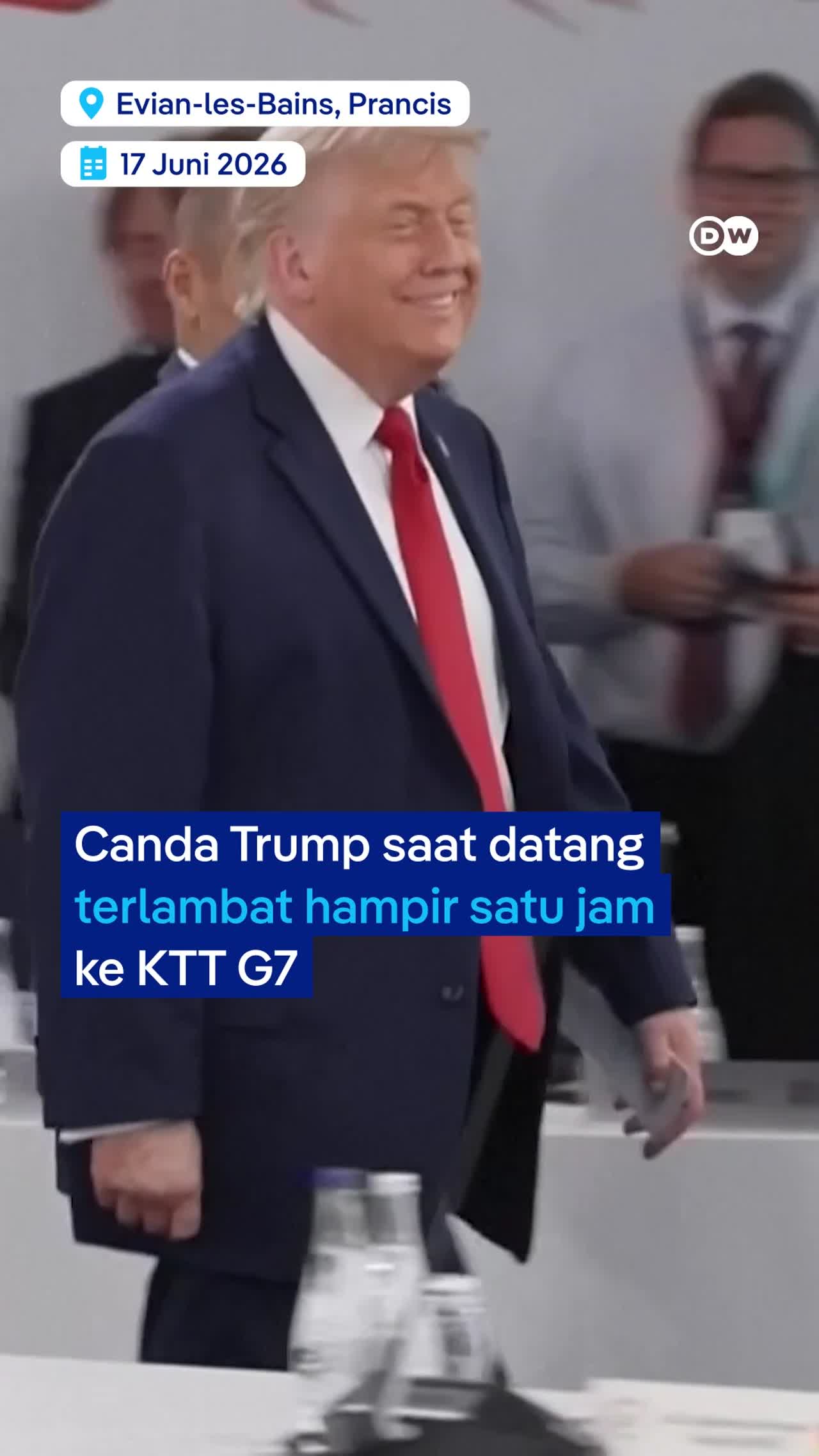 Trump Datang Terlambat Ke KTT G7, Lalu Bercanda "Saya Bosnya"