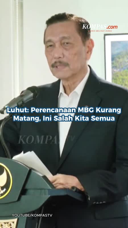 Luhut: Perencanaan MBG Kurang Matang, Ini Salah Kita Semua