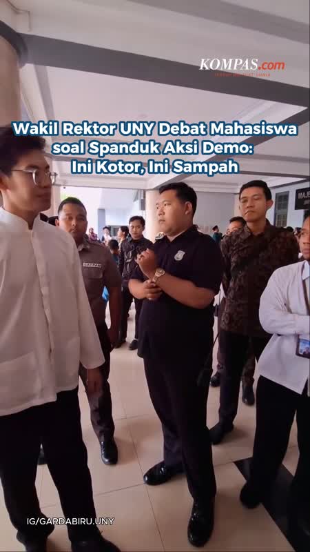Wakil Rektor UNY Debat Mahasiswa soal Spanduk Aksi Demo: Ini Kotor, Ini Sampah