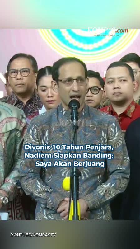Divonis 10 Tahun Penjara, Nadiem Siapkan Banding: Saya Akan Berjuang