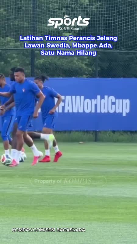 Latihan Timnas Perancis Jelang Lawan Swedia, Mbappe Ada, Satu Nama Hilang