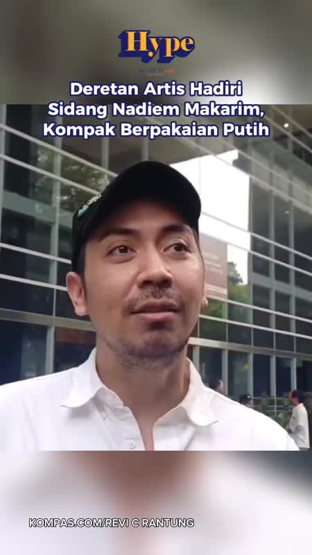 Deretan Artis Hadiri Sidang Nadiem Makarim, Kompak Berpakaian Putih