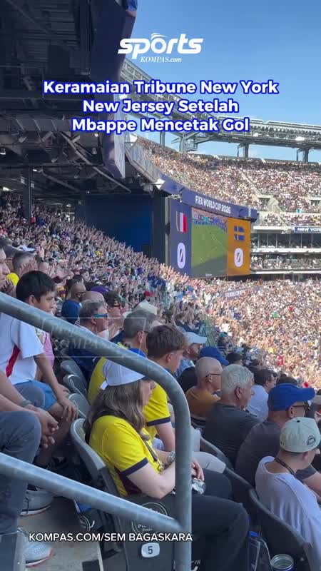 Keramaian Tribune New York New Jersey Setelah Mbappe Mencetak Gol