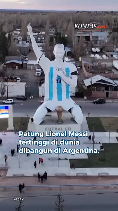 Patung Messi 26 Meter Dibangun Di Argentina, Tertinggi Di Dunia