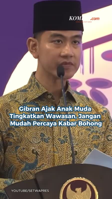 Gibran Ajak Anak Muda Tingkatkan Wawasan, Jangan Mudah Percaya Kabar Bohong