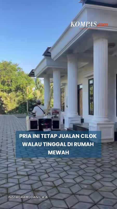 Danil Anti-gengsi, Tetap Jual Cilok Meski Tinggal Di Rumah Megah