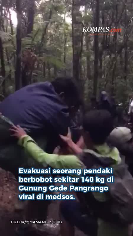 Pendaki 140 Kg Kram Kaki Di Gunung Gede Pangrango, Evakuasi Selama 7 Jam