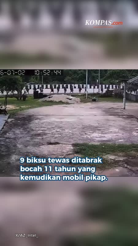 9 Biksu Tewas Tertabrak Pickup Yang Dikendarai Bocah 11 Tahun
