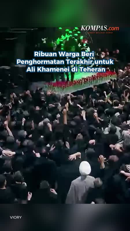 Ribuan Warga Beri Penghormatan Terakhir Untuk Ali Khamenei Di Teheran