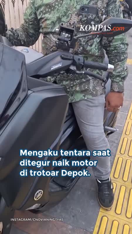 Ngaku Tentara, Karyawan Marketing Marah Ditegur Saat Naik Motor di Trotoar