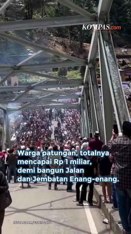 Warga Patungan Rp 1 Miliar Perbaiki Jalan Dan Jembatan Enang-Enang Di Bener Meriah