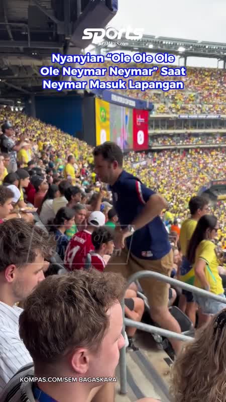 Nyanyian "Ole Ole Ole Ole Neymar Neymar" Saat Neymar Masuk Lapangan