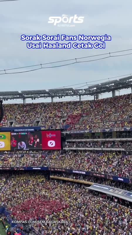 Sorak Sorai Fans Norwegia Usai Haaland Cetak Gol