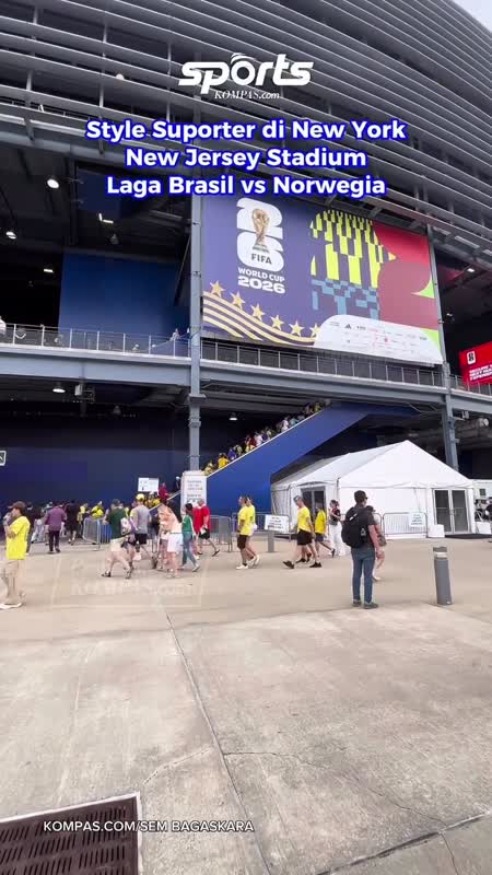 Style Suporter Di New York New Jersey Stadium Laga Brasil Vs Norwegia