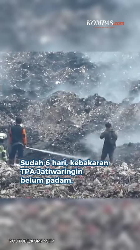 Enam Hari Berlalu, Api Di TPA Jatiwaringin Tangerang Belum Padam