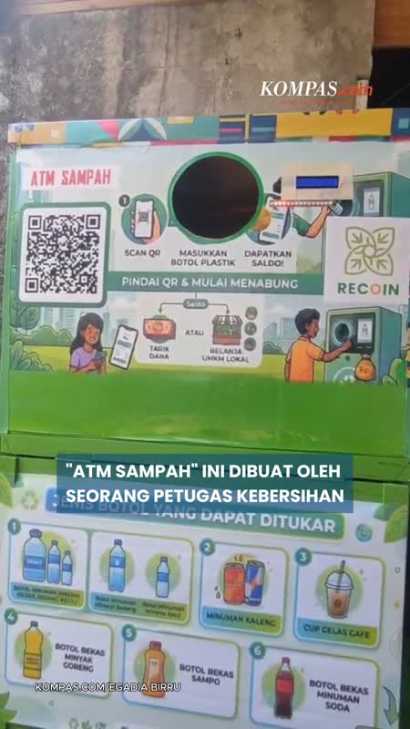 Petugas Kebersihan Ciptakan “ATM Sampah”, Modalnya Rp 2,5 Juta