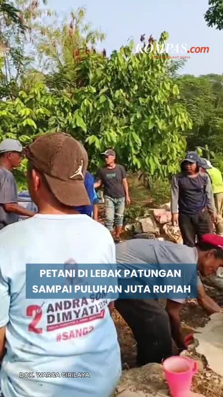 Urunan Mulai Rp 20.000, Petani Di Lebak Swadaya Bangun Jalan Poros Desa Yang Rusak