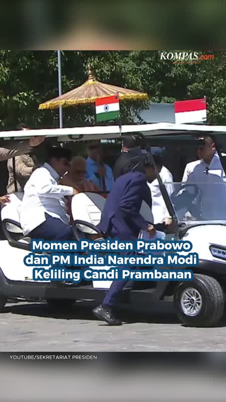 Momen Presiden Prabowo Dan PM India Narendra Modi Keliling Candi Prambanan