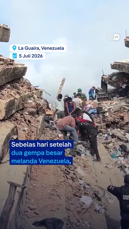 Tim Penyelamat Masih Mencari Korban Gempa Kembar Venezuela