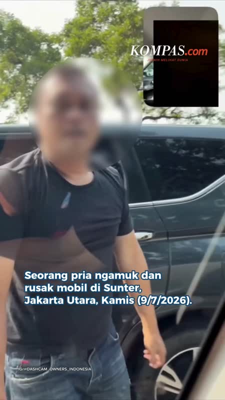 Pria Ngamuk Rusak Mobil Di Sunter, Polisi Selidiki Motif