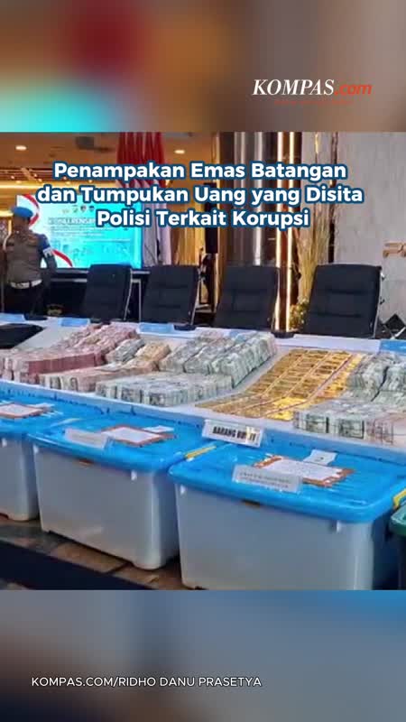 Penampakan Emas Batangan dan Tumpukan Uang yang Disita Polisi Terkait Korupsi