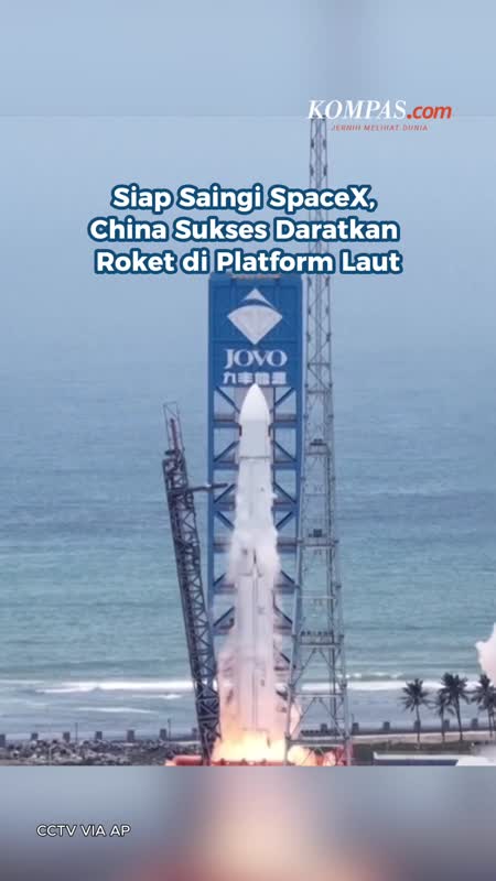 Siap Saingi SpaceX, China Sukses Daratkan Roket Di Platform Laut