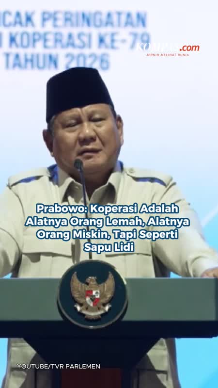 Prabowo: Koperasi Adalah Alatnya Orang Lemah, Alatnya Orang Miskin, Tapi Seperti  Sapu Lidi