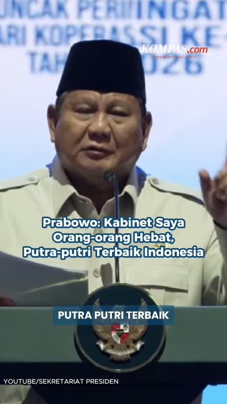 Prabowo: Kabinet Saya Orang-orang Hebat, Putra-putri Terbaik Indonesia