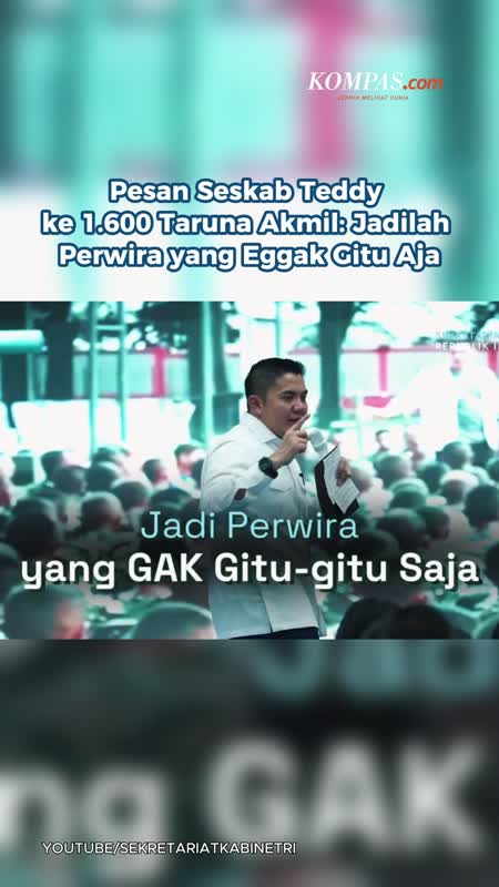 Pesan Seskab Teddy Ke 1.600 Taruna Akmil: Jadilah Perwira Yang Enggak Gitu Aja