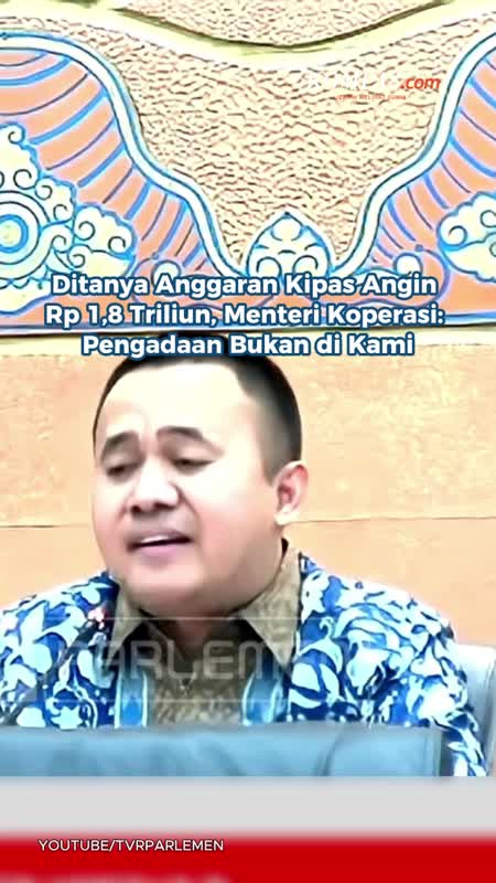 Ditanya Anggaran Kipas Angin Rp 1,8 Triliun, Menteri Koperasi: Pengadaan Bukan Di Kami