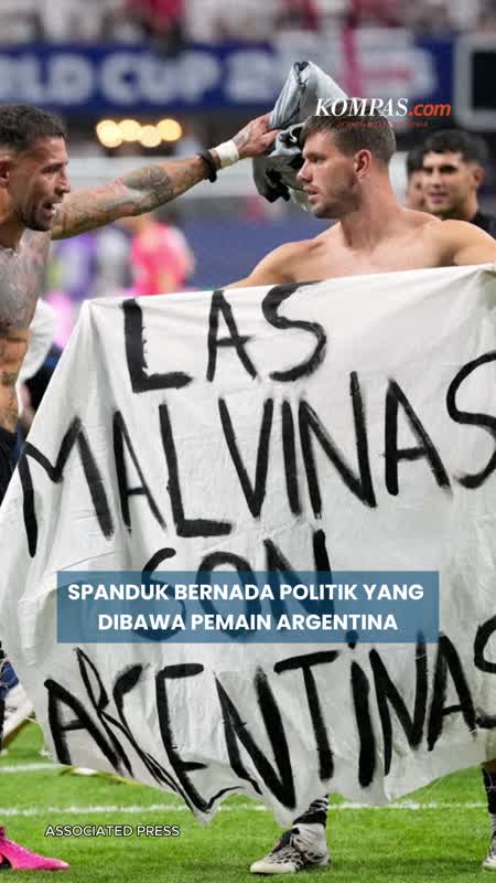 Mengapa Spanduk Las Malvinas Dikibarkan di Laga Inggris Vs Argentina?
