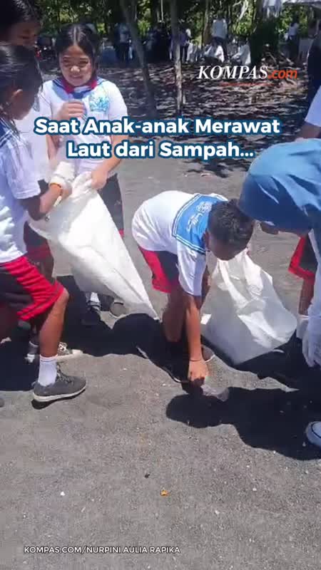 Saat Anak-anak Merawat Pesisir Pantai Dari Sampah...