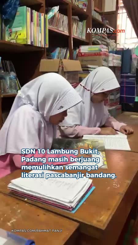 7 Bulan Pascabanjir, SDN 10 Lambung Bukit Padang Bangkitkan Lagi Semangat Literasi