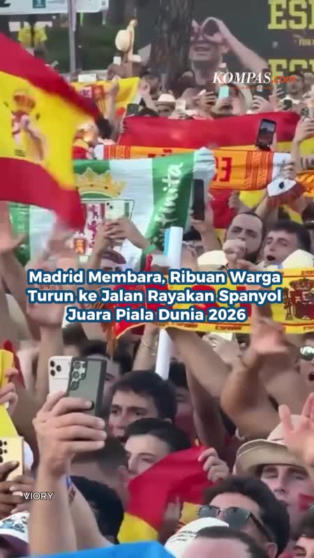 Madrid Membara, Ribuan Warga Turun Ke Jalan Rayakan Spanyol Juara Piala Dunia 2025