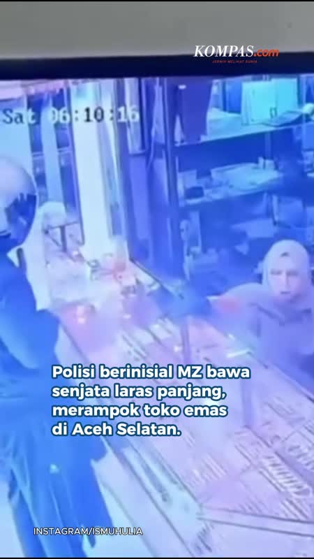 Polisi Rampok Toko Emas Di Aceh Pakai Senjata Laras Panjang, Diduga Terdesak Ekonomi