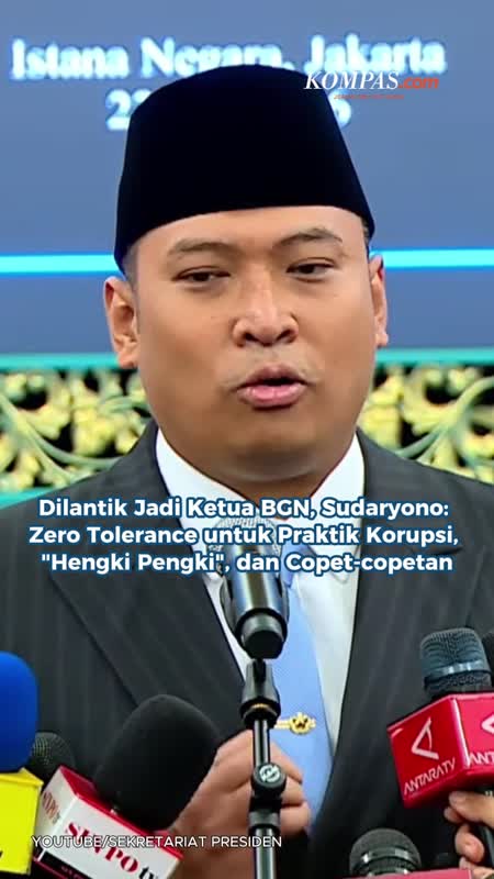 Dilantik Jadi Ketua BGN, Sudaryono: Zero Tolerance Untuk Praktik Korupsi Hingga "Hengki Pengki"