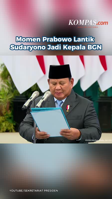 Momen Prabowo Lantik Sudaryono Jadi Kepala BGN