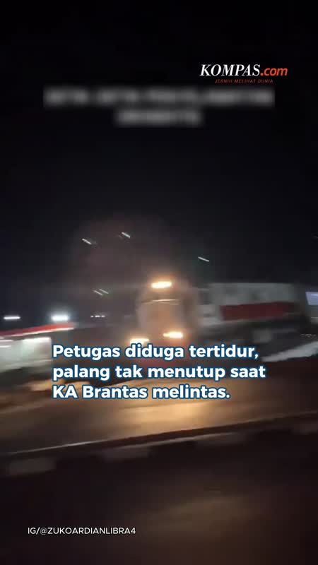 Petugas Diduga Tertidur, Palang Tak Menutup Saat KA Brantas Melintas
