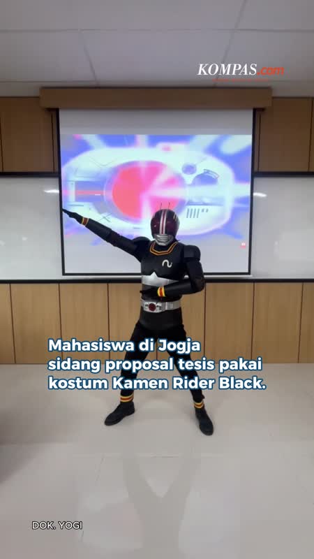 Mahasiswa Sidang Tesis Pakai Kostum Kamen Rider, Angkat Isu Stigma Cosplayer