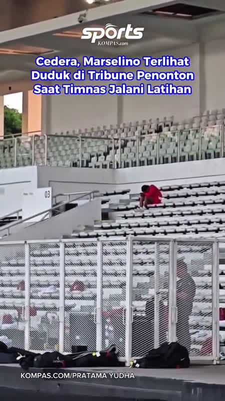 Cedera, Marselino Terlihat Duduk di Tribune Penonton Saat Timnas Jalani Latihan