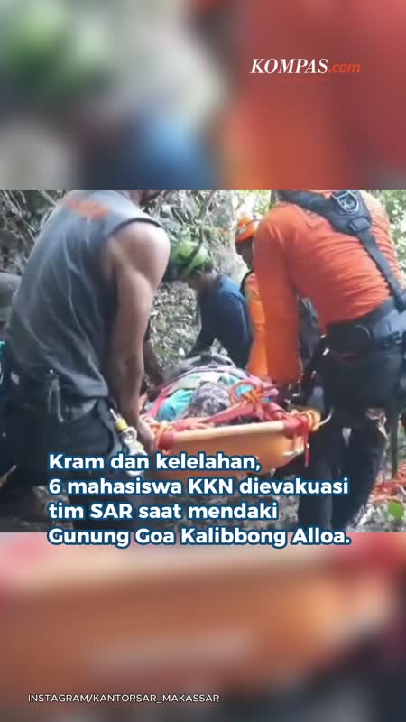 Kelelahan di Tengah Hutan Pangkep, Enam Mahasiswa KKN Unhas Dievakuasi Tim SAR