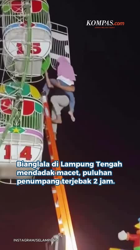 Bianglala Korsleting, Puluhan Penumpang Terjebak Hampir 2 Jam