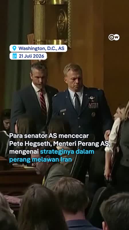 Para Senator AS Pertanyakan Strategi Hegseth Dalam Perang Iran-AS