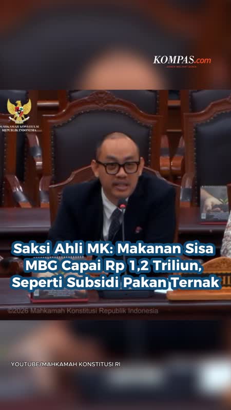 Saksi Ahli MK: Makanan Sisa MBG Capai Rp 1,2 Triliun, Seperti Subsidi Pakan Ternak