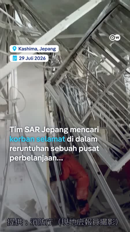 Tim SAR Jepang Membagikan Video Evakuasi Di Dalam Mal Setelah Gempa Bumi Yang Memicu Ledakan