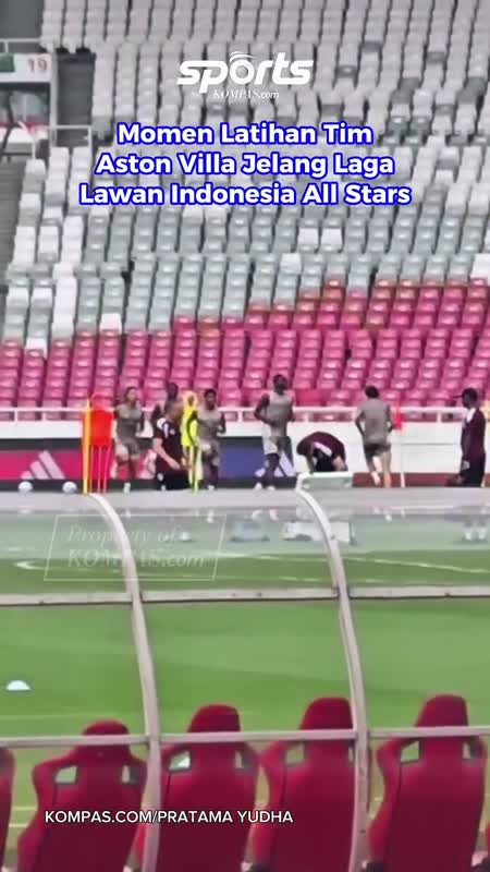 Momen Latihan Tim Aston Villa Jelang Laga Lawan Indonesia All Stars