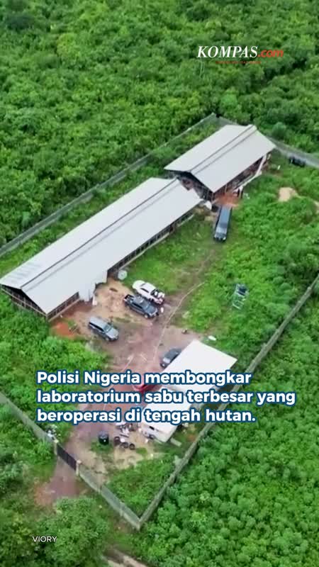 Polisi Nigeria Bongkar LabOtoritas antinarkotika Nige Sabu Terbesar yang Bersembunyi di Tengah Hutan
